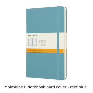 Moleskine notebook in reef blue