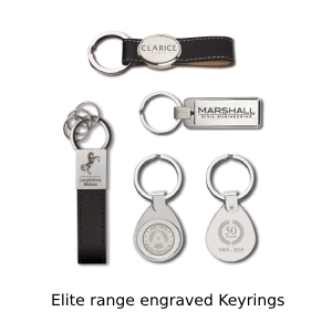 Photo of 5 quality engraved keyrings